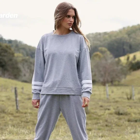 Women's Long Sleeve Jogger Pajama Set - Soft Loungewear Matching Outfit